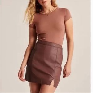Abercrombie & Fitch Vegan Leather Skirt